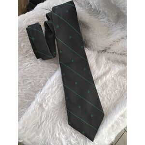 Dublin Made Blend Tie Green Shamrocks Diagonal Stripe